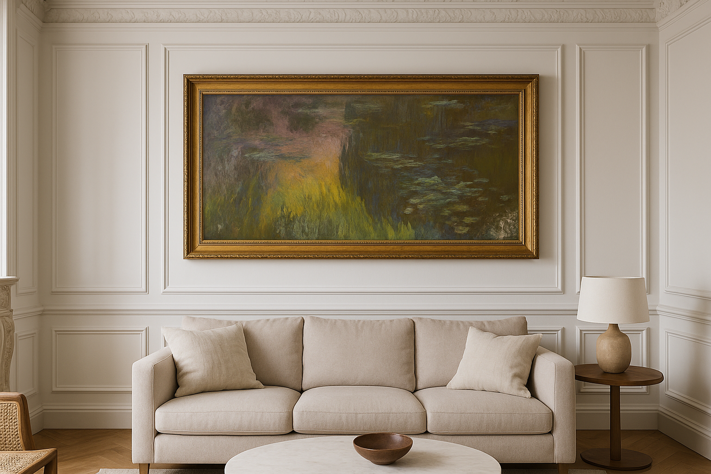 Nilüferler, Gün batımı – Claude Monet (yaklaşık 1915–1920)