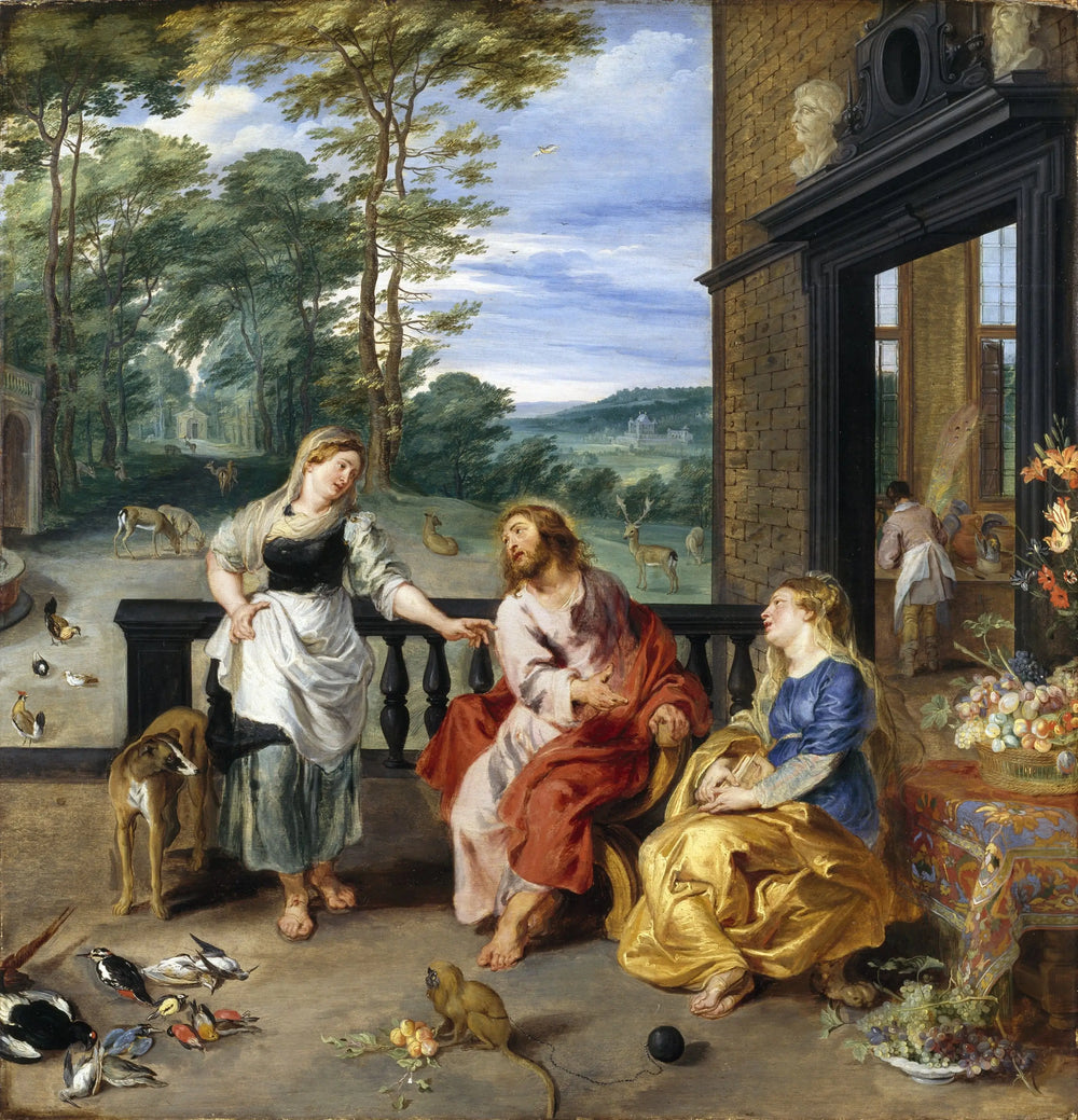 Le Christ dans la maison de Marthe et Marie - Peter Paul Rubens - Alpha Reproduction