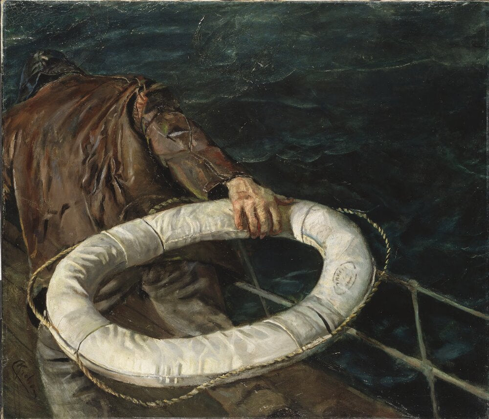 Homme à la mer, Christian Krohg, 1906, peinture à l’huile
