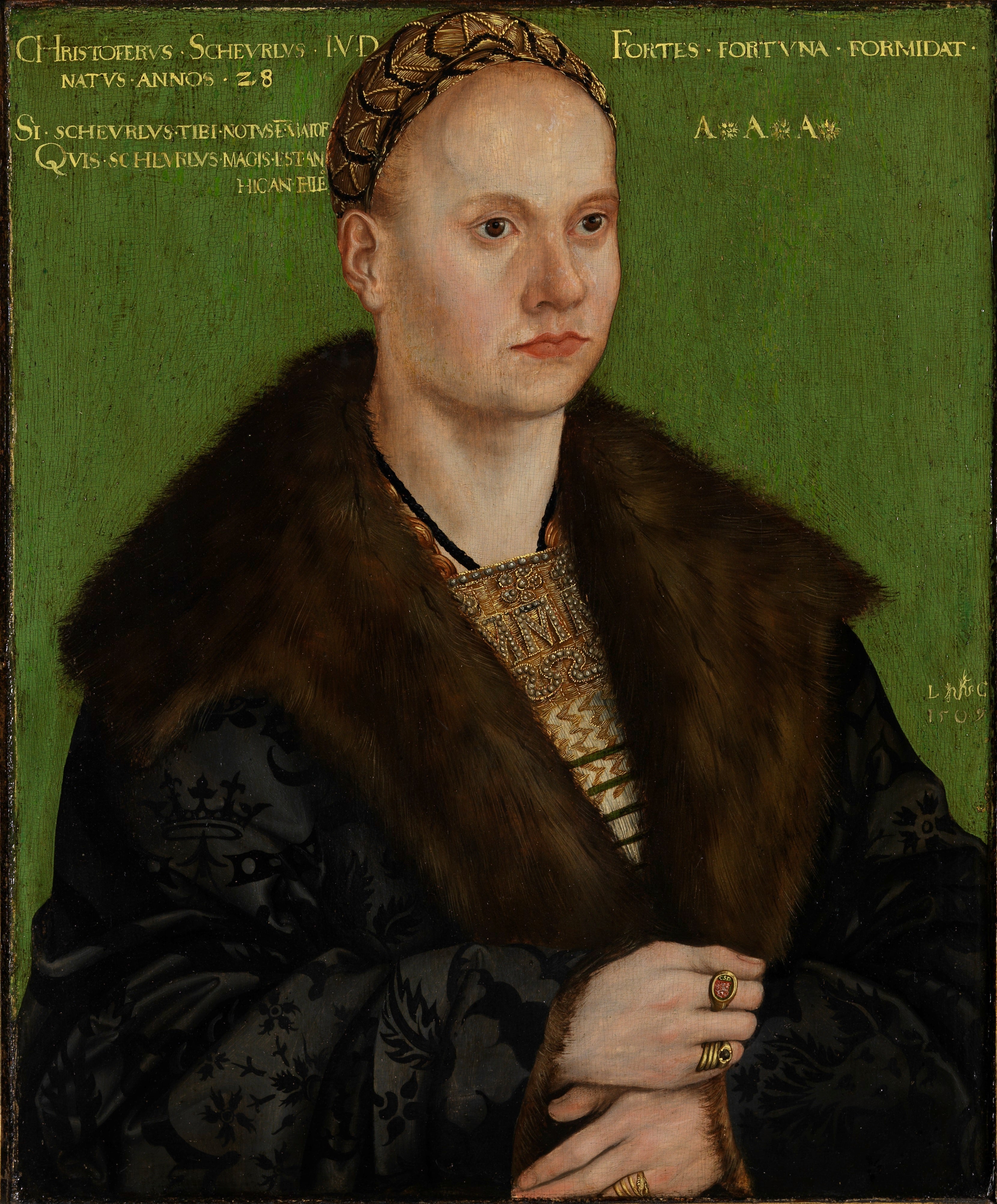 Portrait de l'humaniste Christoph Scheurl - Lucas Cranach the Elder