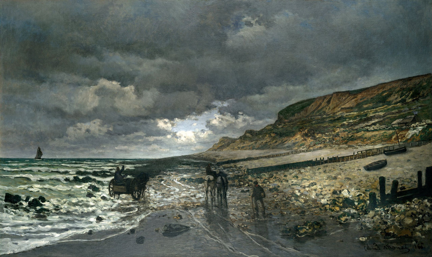 🌫️ Alçak gelgitte La Pointe de la Hève Claude Monet (1865)