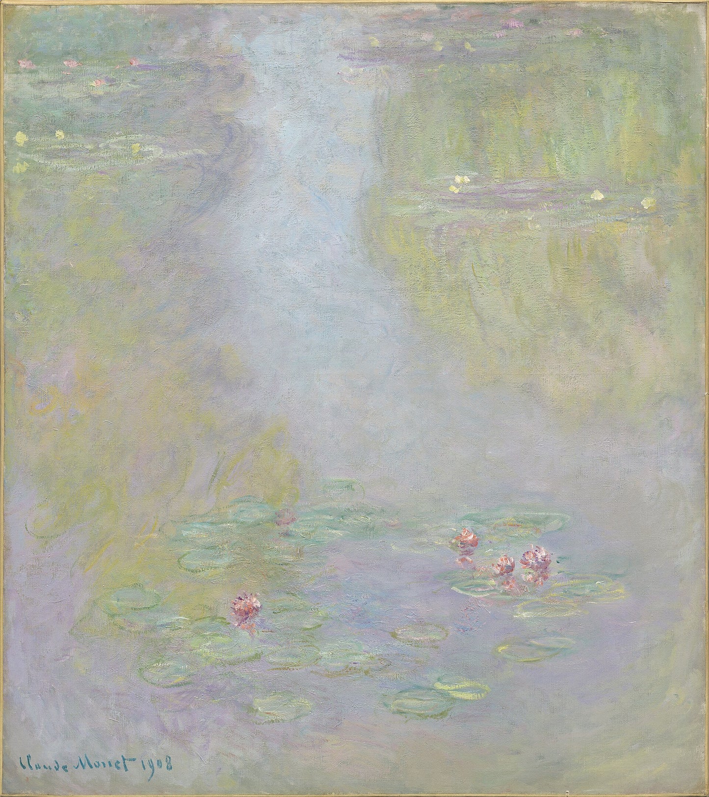 🎨 Nilüferler – Sis ve yumuşaklık, Claude Monet, 1908