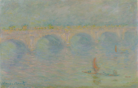 Reproduction du tableau « Waterloo Bridge, effet de soleil - Claude Monet » par Alpha Reproduction en peinture à l’huile
