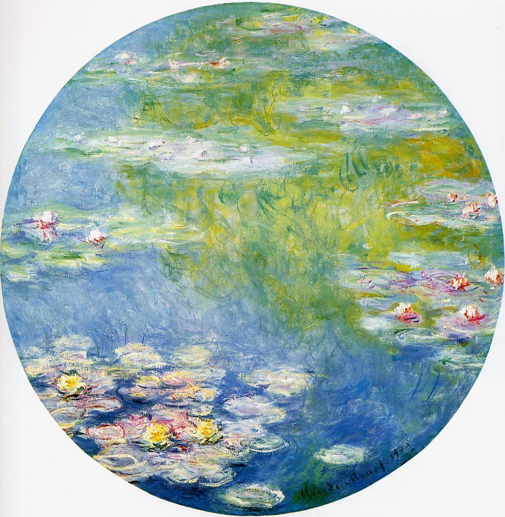 🎨 Nilüferler, 1908 – Claude Monet (dairesel versiyon)