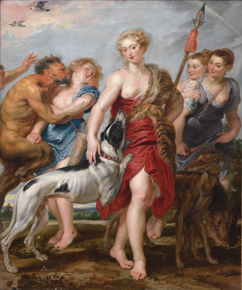 Diana ve nymphler, av başlangıcı - Peter Paul Rubens