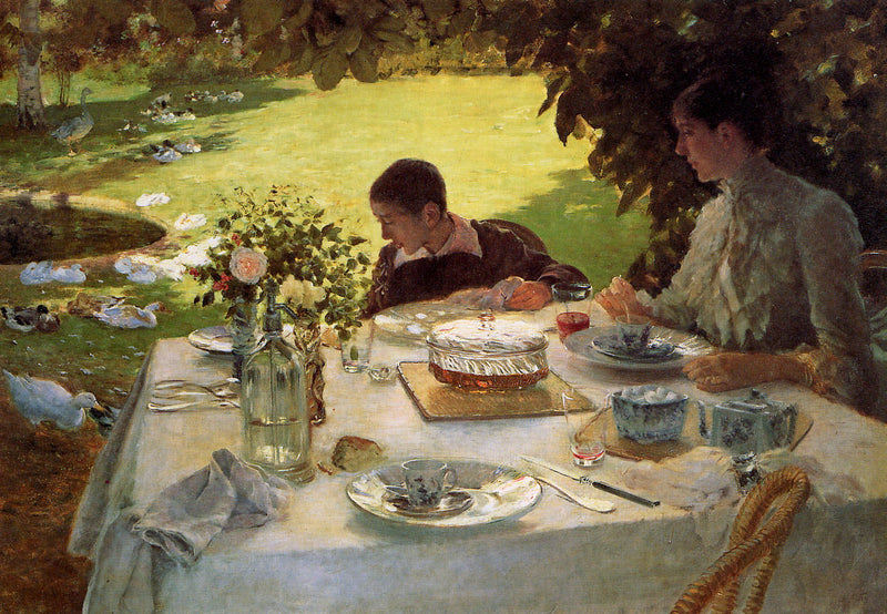 Bahçede Kahvaltı - Giuseppe De Nittis