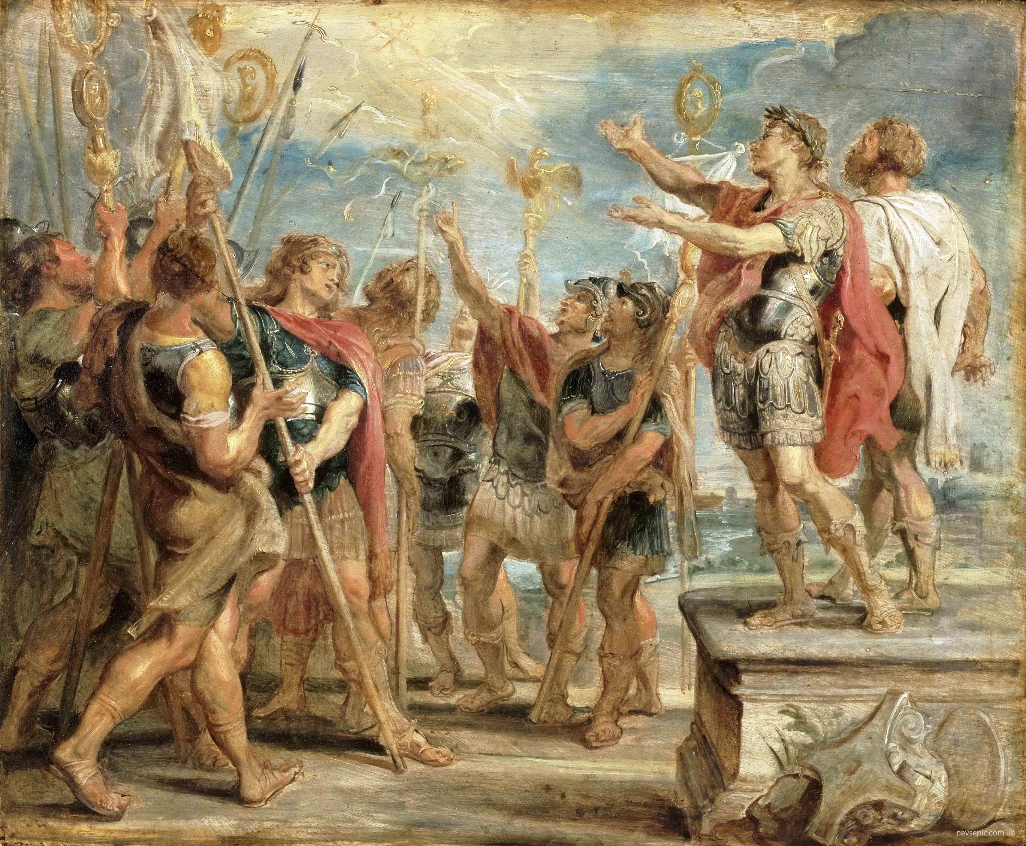 L'emblème du Christ apparaissant à Constantin - Peter Paul Rubens