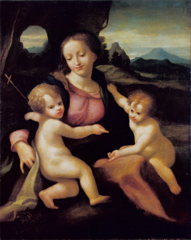 La Vierge à l'Enfant avec le petit saint Jean - Antonio da Correggio