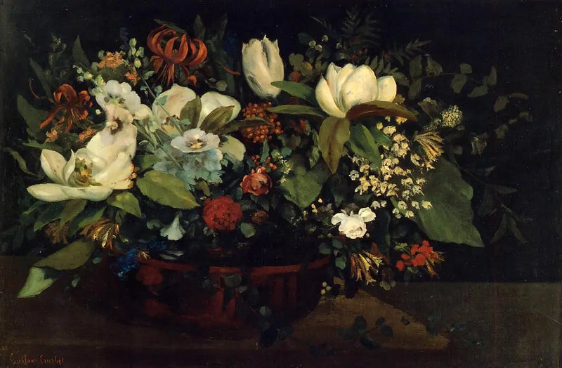 Magnolialar - Gustave Courbet