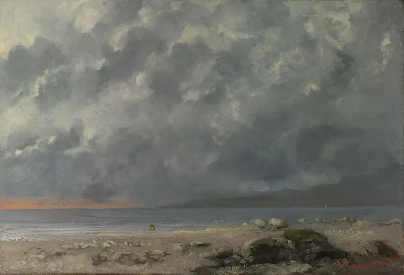 Plaj Sahnesi - Gustave Courbet