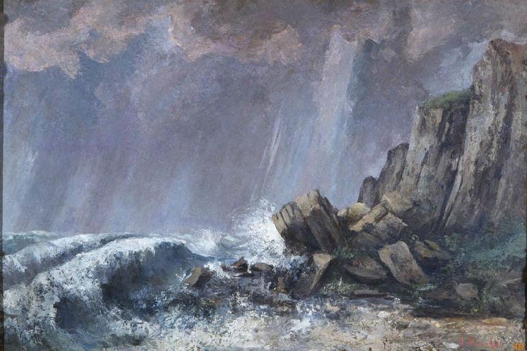 La Trombe, Étretat - Gustave Courbet