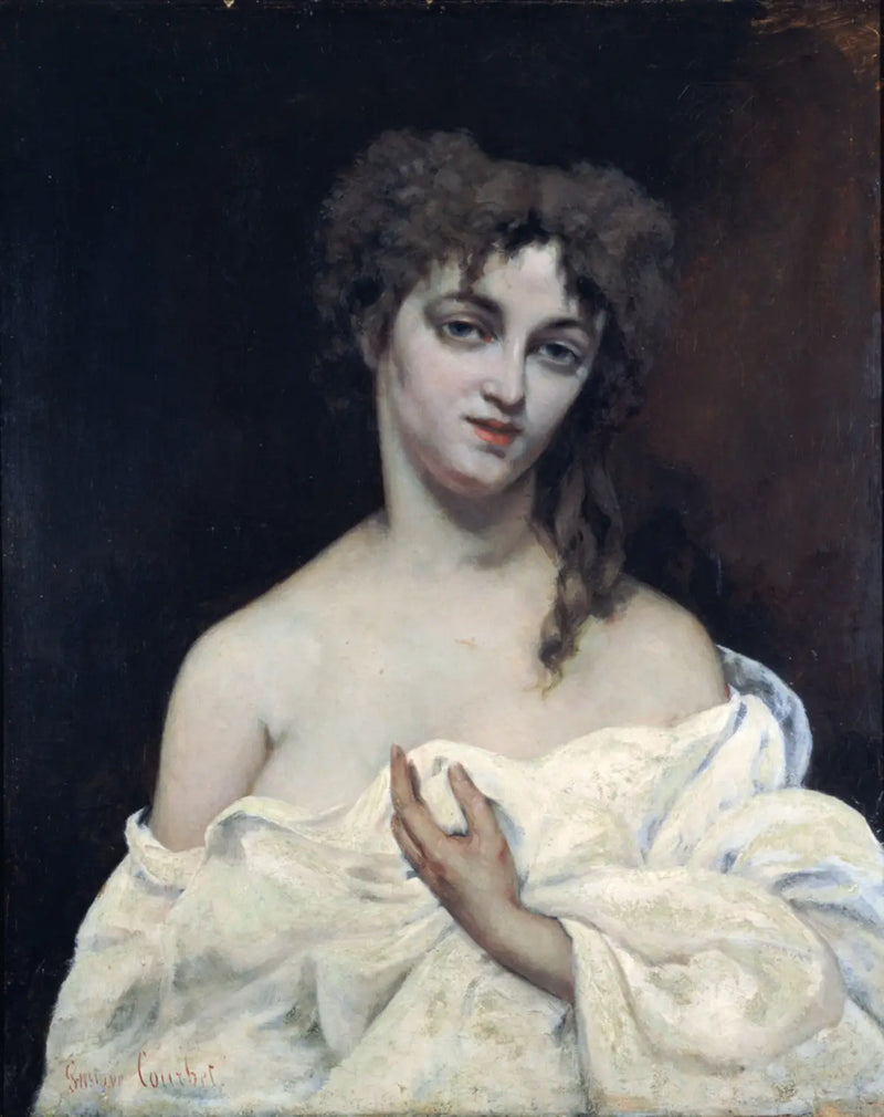 Çıplak Göğüslü Kadın - Gustave Courbet