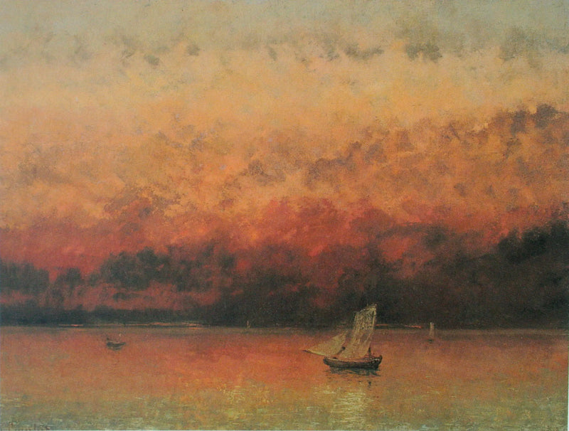 Lac Léman, Gün Batımı - Gustave Courbet