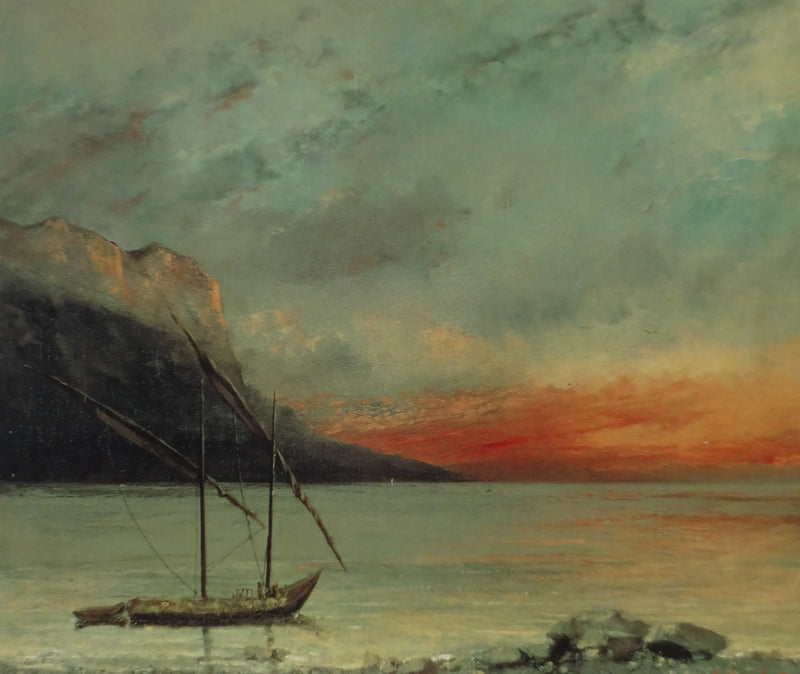Léman Güneşi Batışı - Gustave Courbet