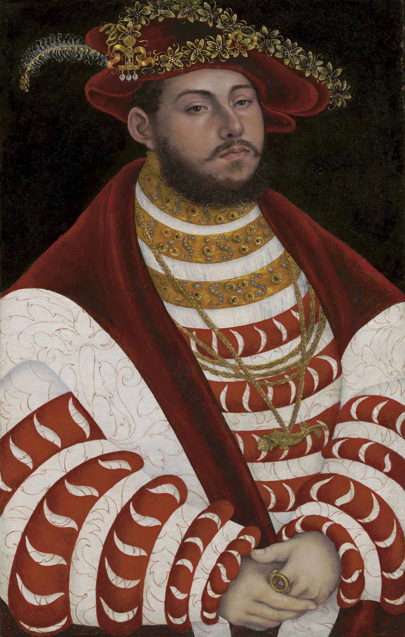 Johann Friedrich the Magnanimous Portresi Prens Elector - Lucas Cranach the Elder