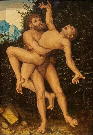 Herkül ve Antaeus - Lucas Cranach the Elder
