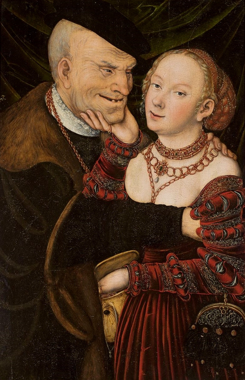 Uygunsuz Çift - Lucas Cranach the Elder