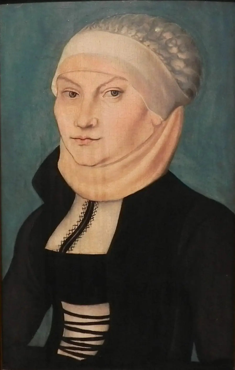 Catherine de Bora, göğüslü, sola bakarken - Lucas Cranach the Elder