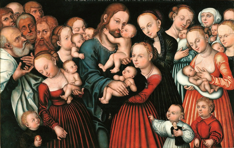İsa Çocukları Müjdeleyen - Lucas Cranach the Elder