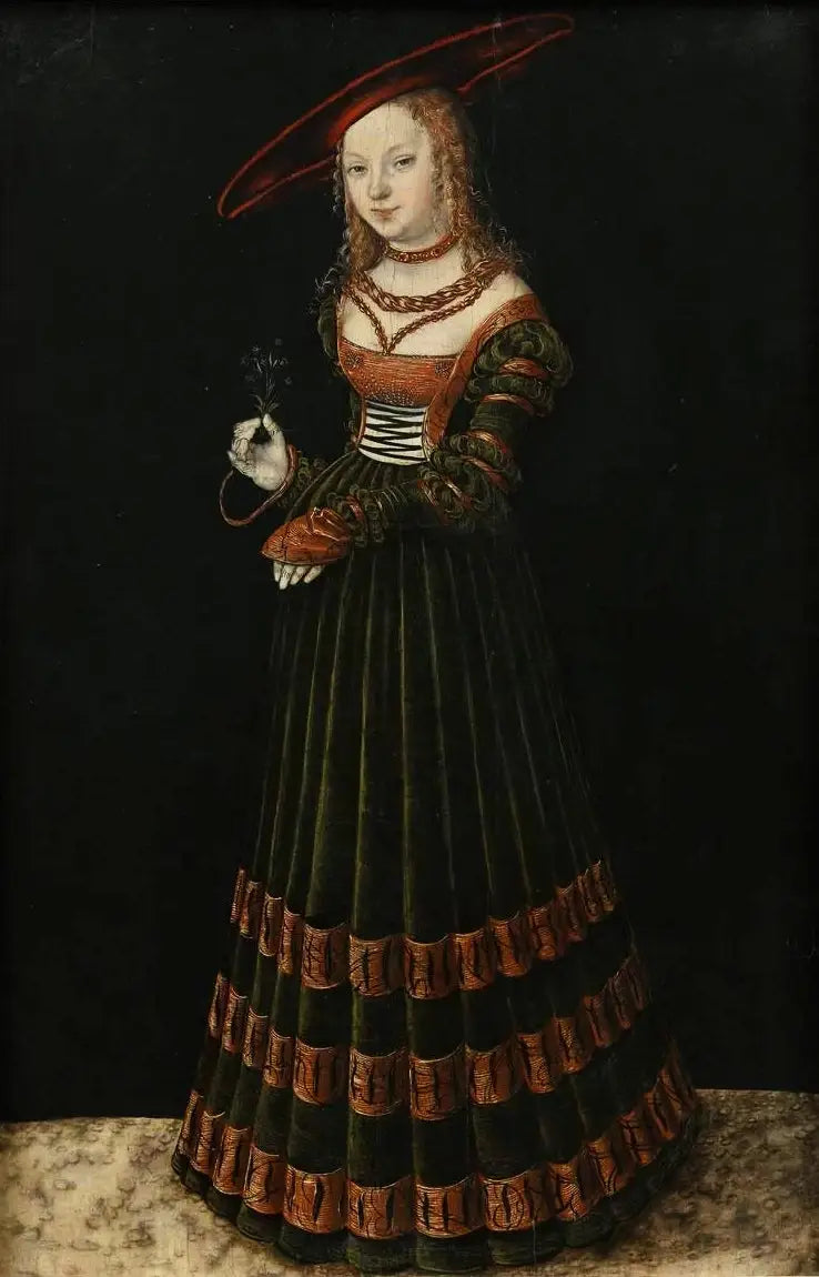 Bir Kız Çocuğu ve karanfil Portresi (Prenses) - Lucas Cranach the Elder