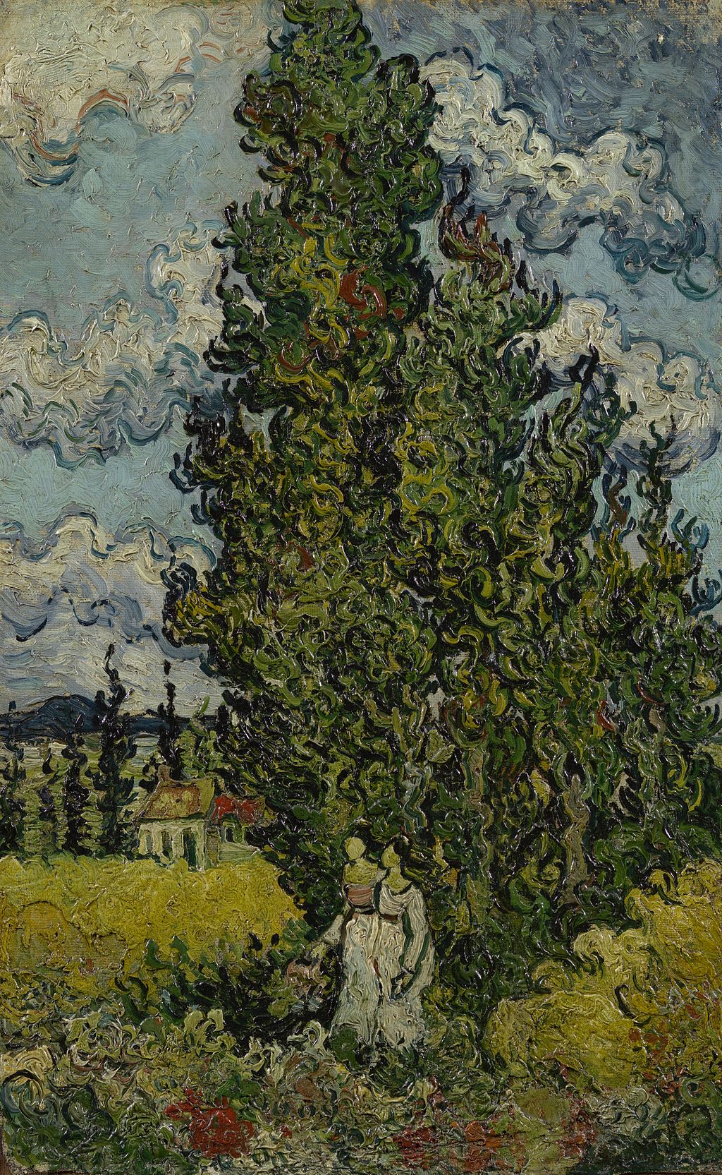 Servi ve iki kadın - Vincent van Gogh