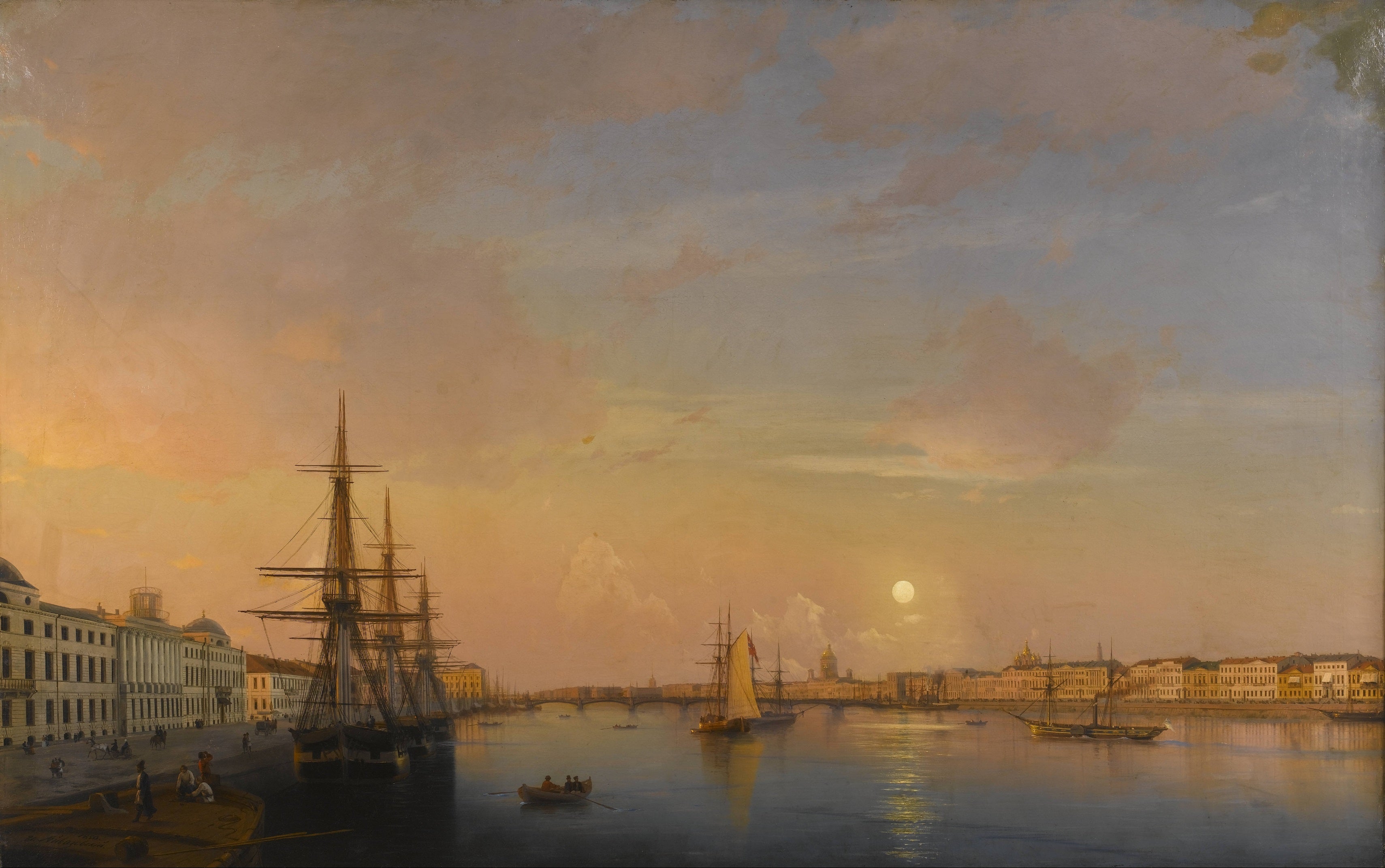 Saint-Pétersbourg - Galion sur les quais - Ivan Aïvazovski