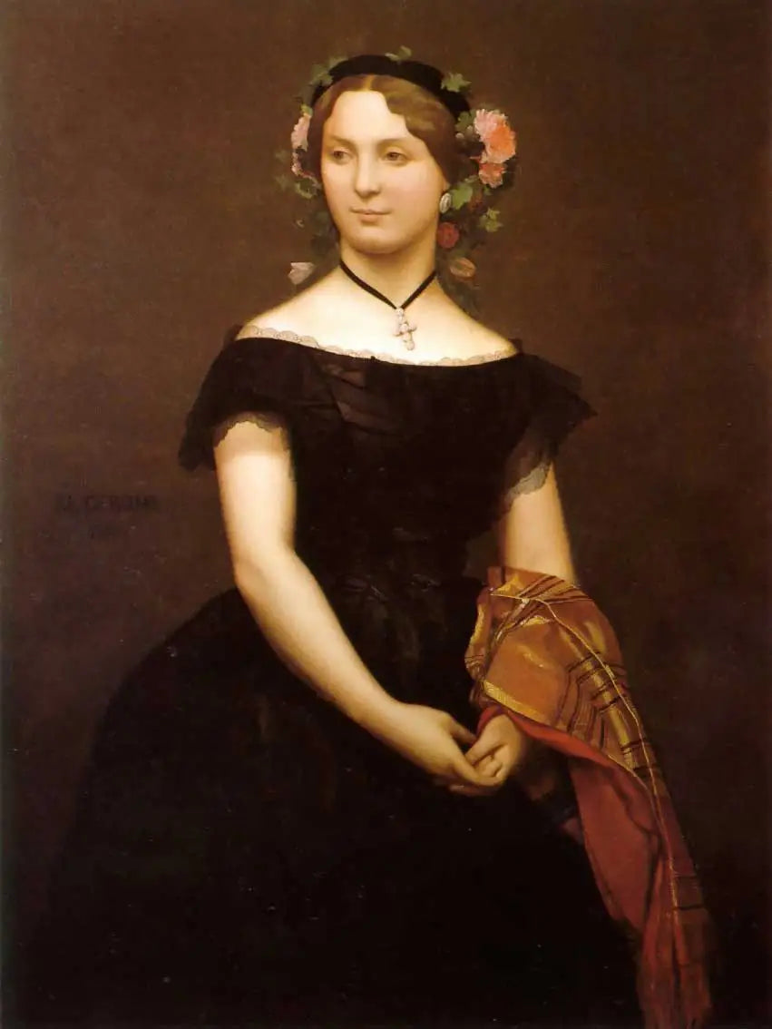 Reproduction du tableau « Portrait de mademoiselle Durand - Jean-Léon Gérôme » par Alpha Reproduction en peinture à l’huile