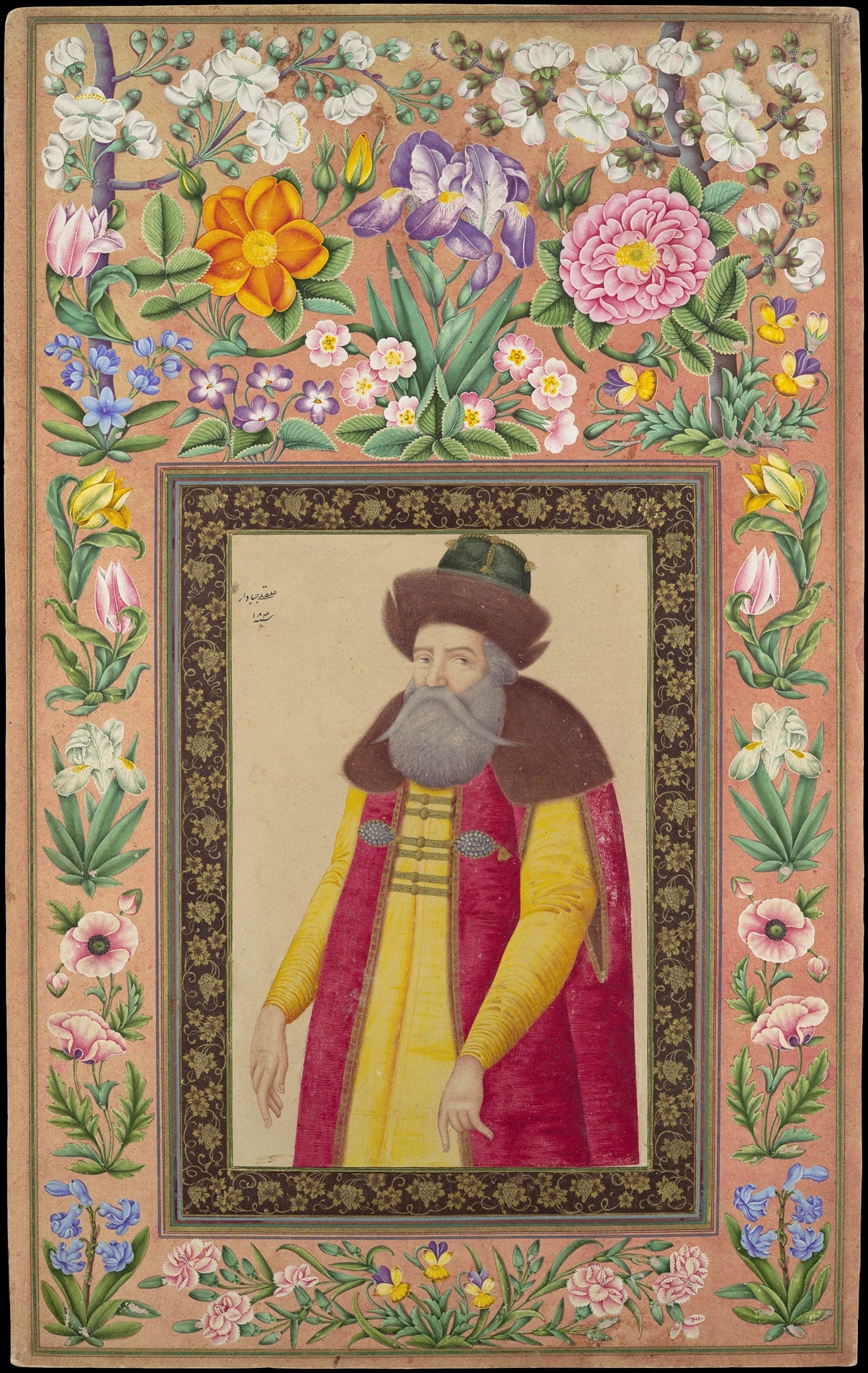 Portrait de l’ambassadeur russe Andreï Priklonski, 'Ali Quli Jabbadar, dated 1048 AH/1673–74 CE
