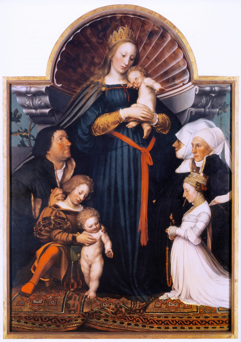 Meryem Ana ve Çocuk, Belediye Başkanı Meyer'in Ailesi ile - Hans Holbein Genç