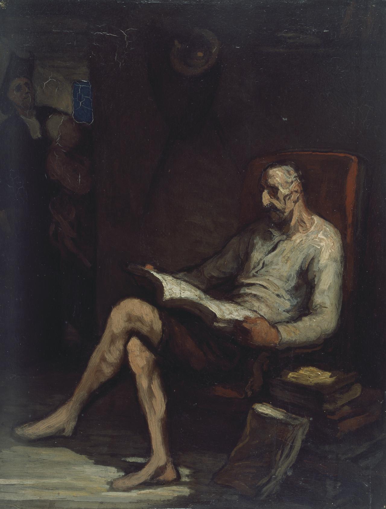 Don Quichotte en train de lire - Honoré Daumier