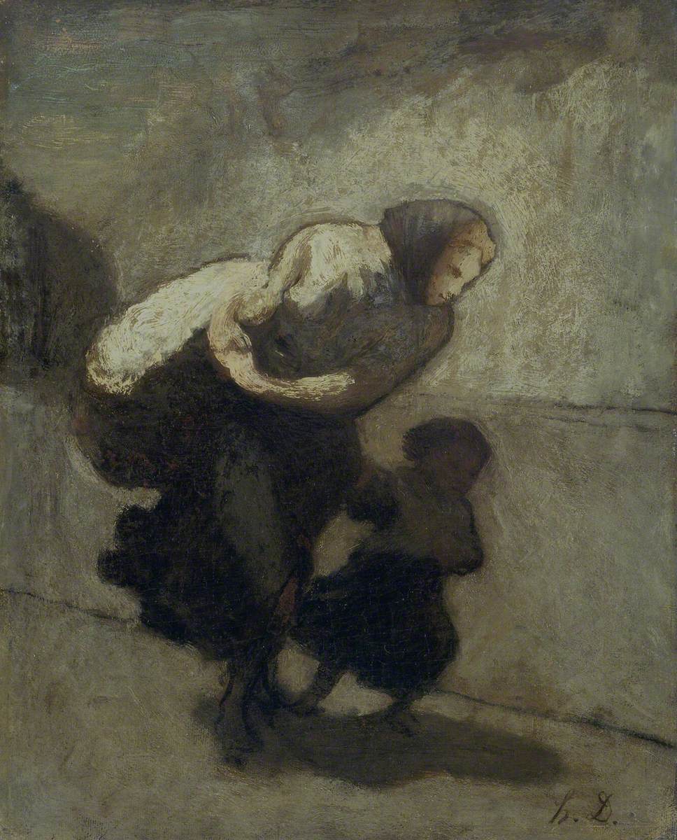 Le lourd fardeau - Honoré Daumier