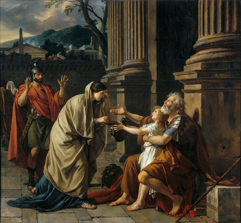 Bélisaire'in sadaka istemesi - Jacques-Louis David