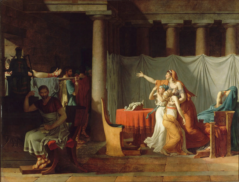 Brutus'a oğullarının cesetlerini getiren lictorlar - Jacques-Louis David
