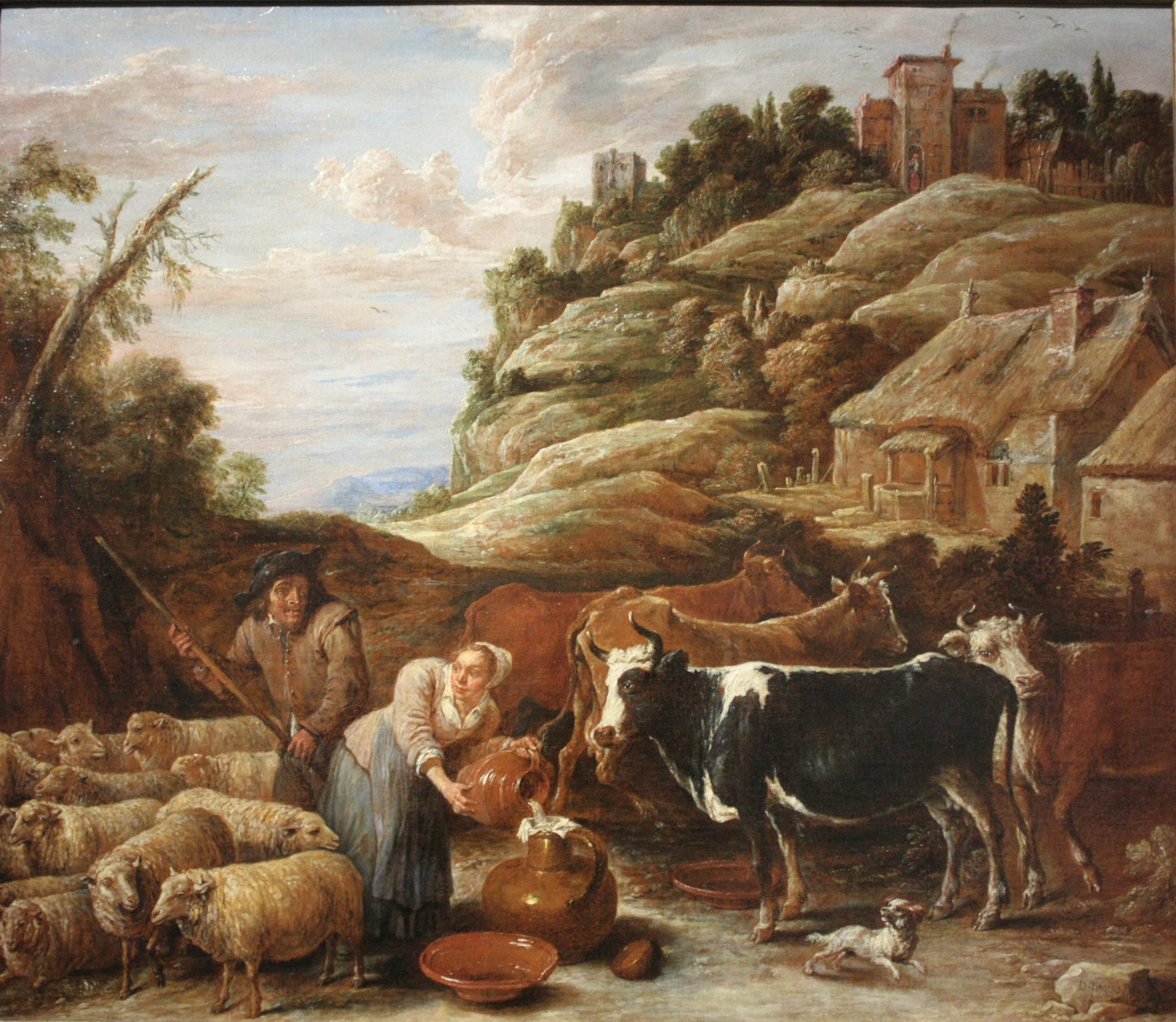 La Traite du troupeau - David Teniers le Jeune
