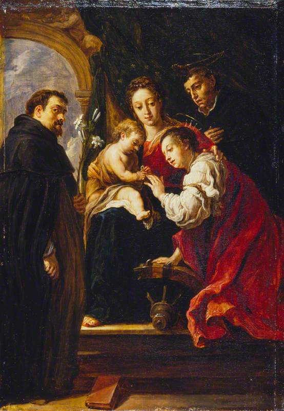 Le mariage mystique de sainte Catherine - David Teniers le Jeune