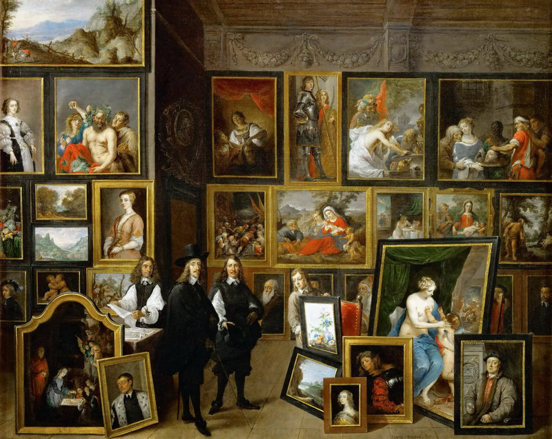 Brüksel'deki galerisinde Arşidük Léopold-Guillaume - David Teniers genç
