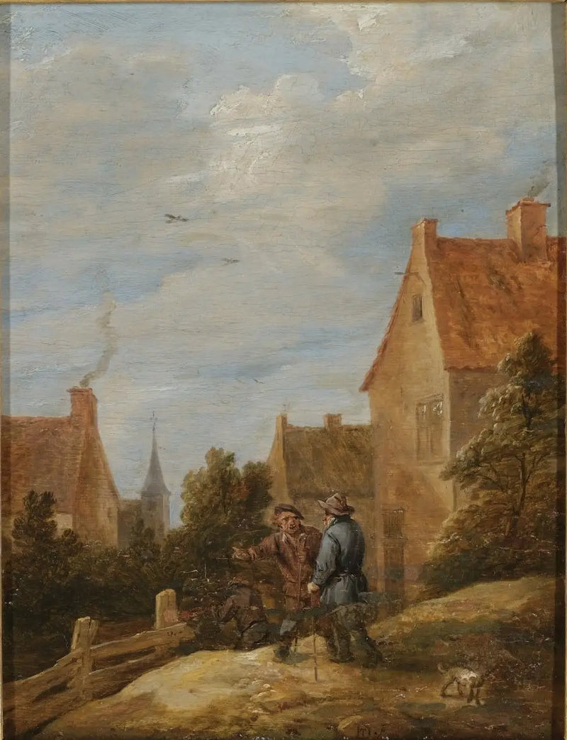 Köyde Bir Yolda Çiftçiler - David Teniers le Jeune