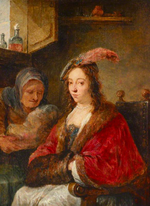 Une dame avec sa nourrice - David Teniers le Jeune