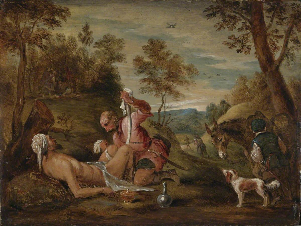 Le Bon Samaritain (d'après Francesco Bassano) - David Teniers le Jeune