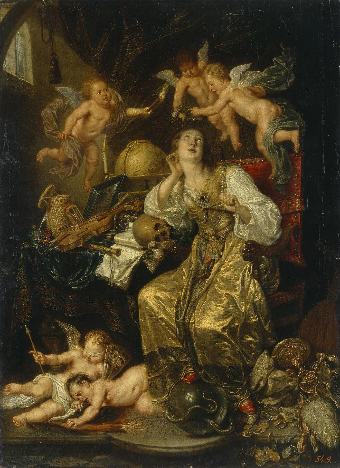 Allégorie de la prudence triomphant de la vanité (Allégorie de la foi) - David Teniers le Jeune