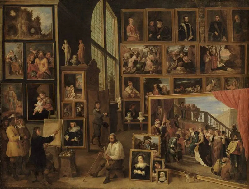 Brüksel'deki Galerisinde Prens Léopold-Guillaume (I) - David Teniers genç