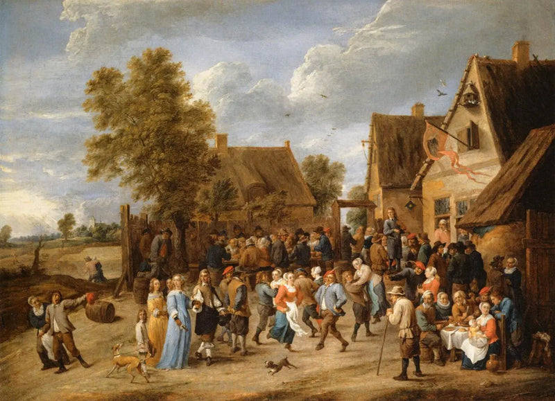 Aristokrat Çift ile Köy Bayramı - David Teniers le Jeune