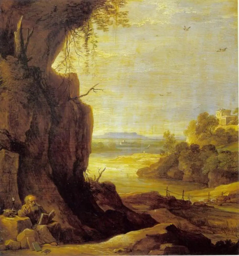 Güney Manzarası ve Aziz Antonius Hermit - David Teniers genç