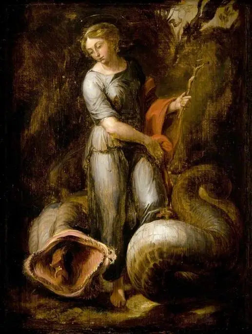 Sainte Marguerite ve Ejderha - David Teniers genç