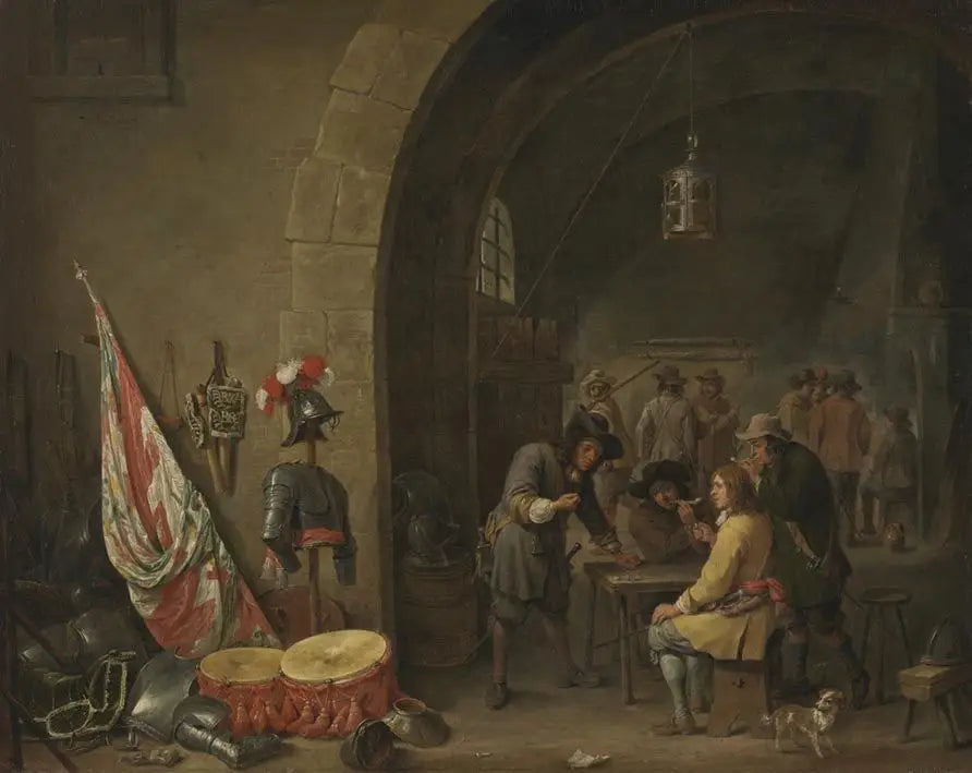 La salle de garde - David Teniers le Jeune - Alpha Reproduction