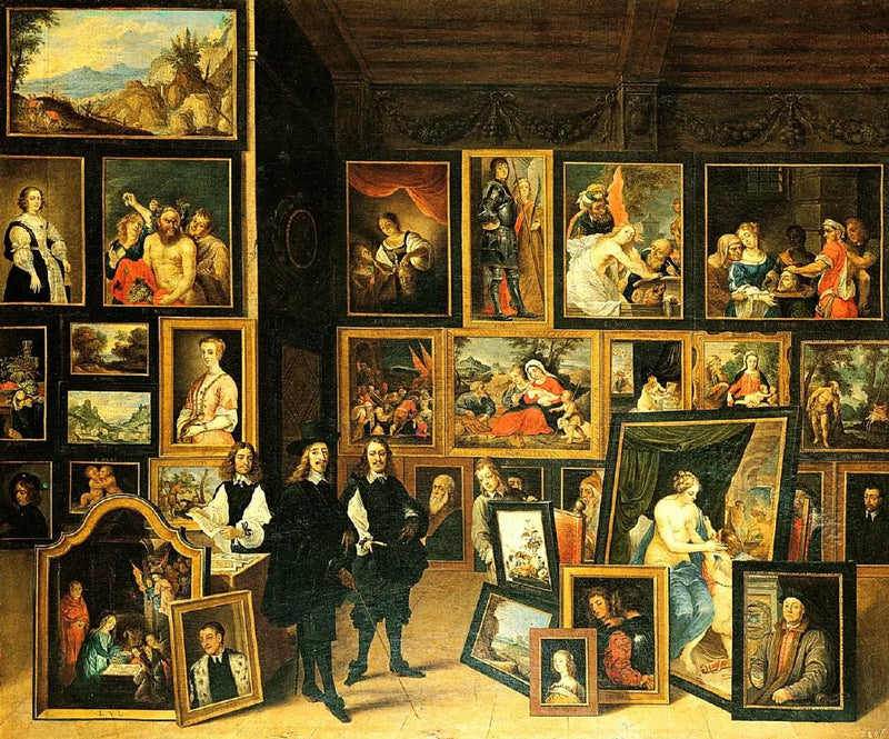 Brüksel'deki galerisinde Arşidük Léopold-Guillaume - David Teniers genç
