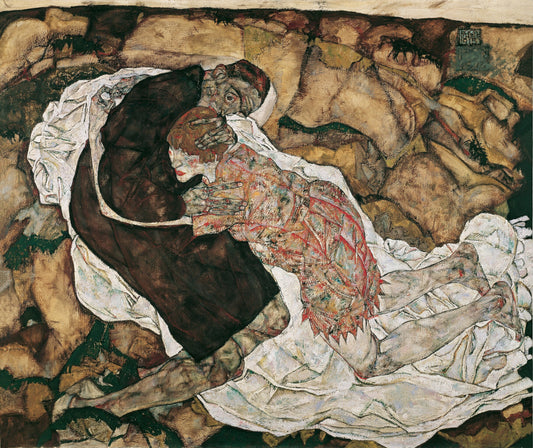 🖤 Ölüm ve Genç Kız – Egon Schiele (1915)