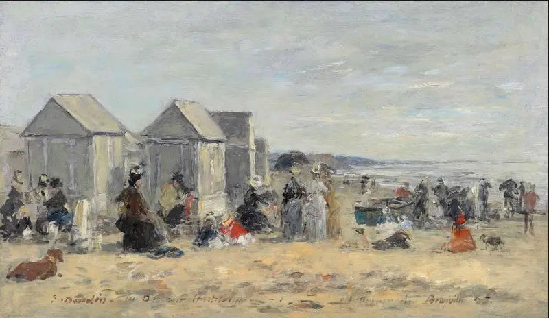 Deauville. Plaj Manzarası - Eugène Boudin