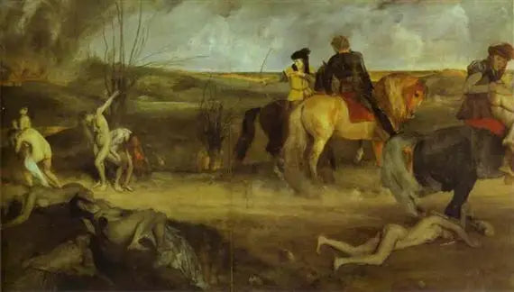 Orta Çağ'da Savaş Sahnesi - Edgar Degas