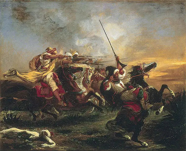 Faslı Askeri Egzersizler - Eugène Delacroix